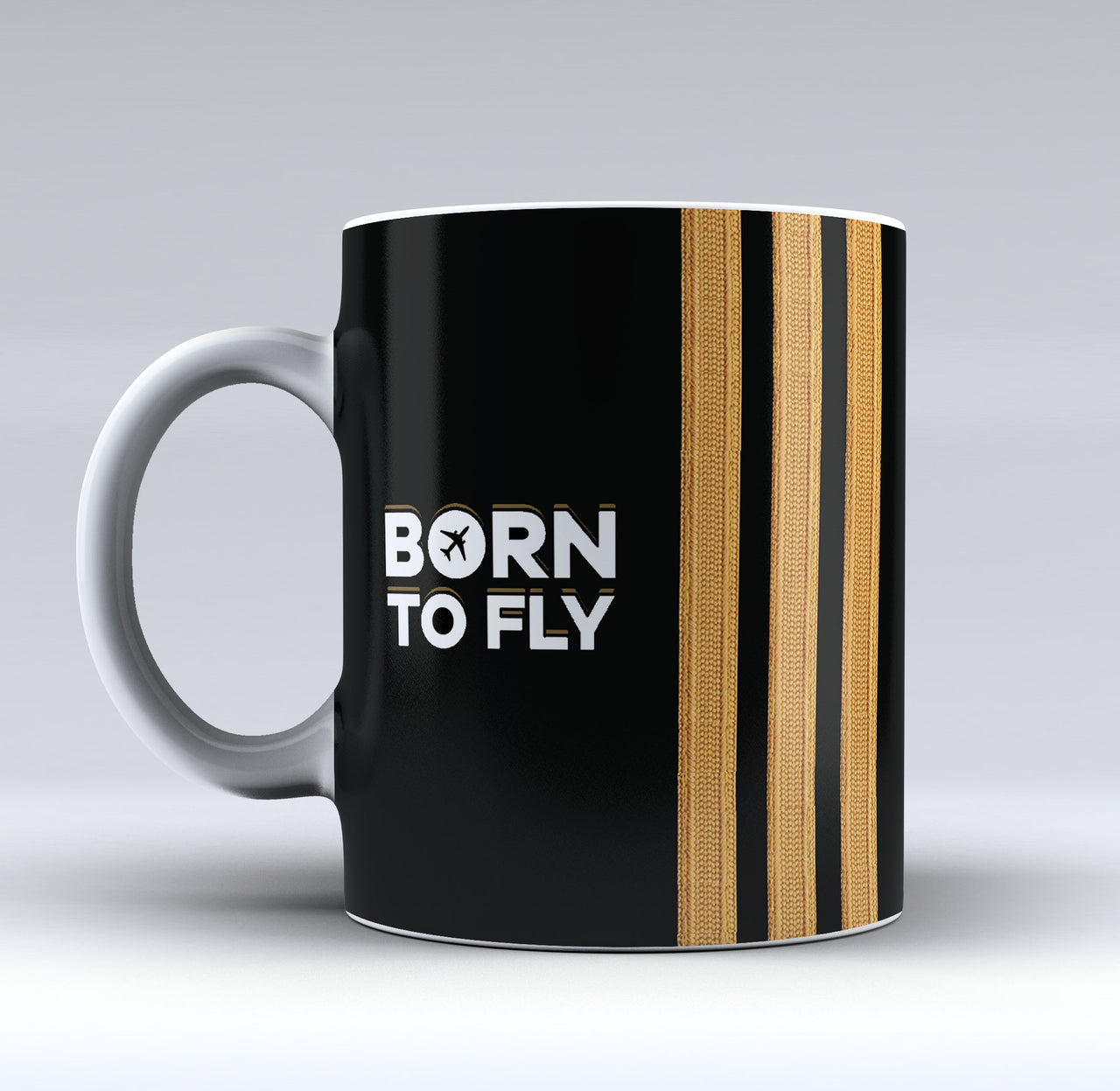 Born To Fly & Epaulettes (4,3,2 Lines) Designed Mugs