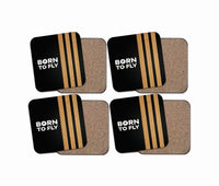 Thumbnail for Born To Fly & Pilot Epaulettes (3 Lines) Designed Coasters