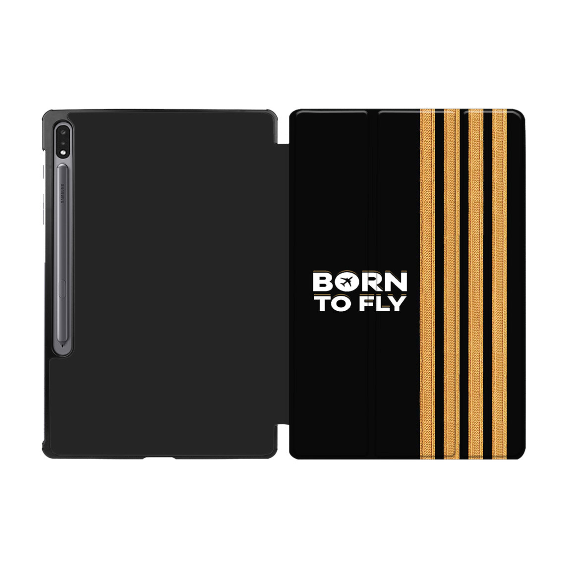 Born To Fly & Pilot Epaulettes (4 Lines) Designed Samsung Tablet Cases