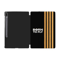 Thumbnail for Born To Fly & Pilot Epaulettes (4 Lines) Designed Samsung Tablet Cases