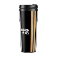 Thumbnail for Born To Fly & Epaulettes (4,3,2 Lines) Designed Plastic Travel Mugs