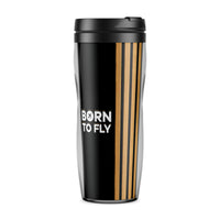 Thumbnail for Born To Fly & Epaulettes (4,3,2 Lines) Designed Plastic Travel Mugs