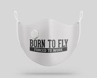 Thumbnail for Born to Fly Forced To Work Designed Face Masks