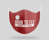 Thumbnail for Born to Fly Forced To Work Designed Face Masks