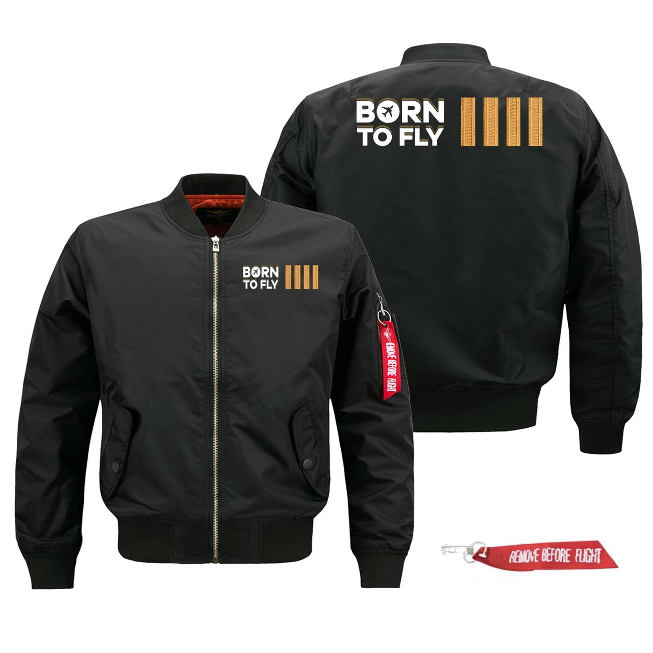 Born to Fly (4 Lines) Designed Pilot Jackets (Customizable)
