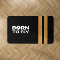 Thumbnail for Born to Fly & Pilot Epaulettes 2 Lines Designed Carpet & Floor Mats