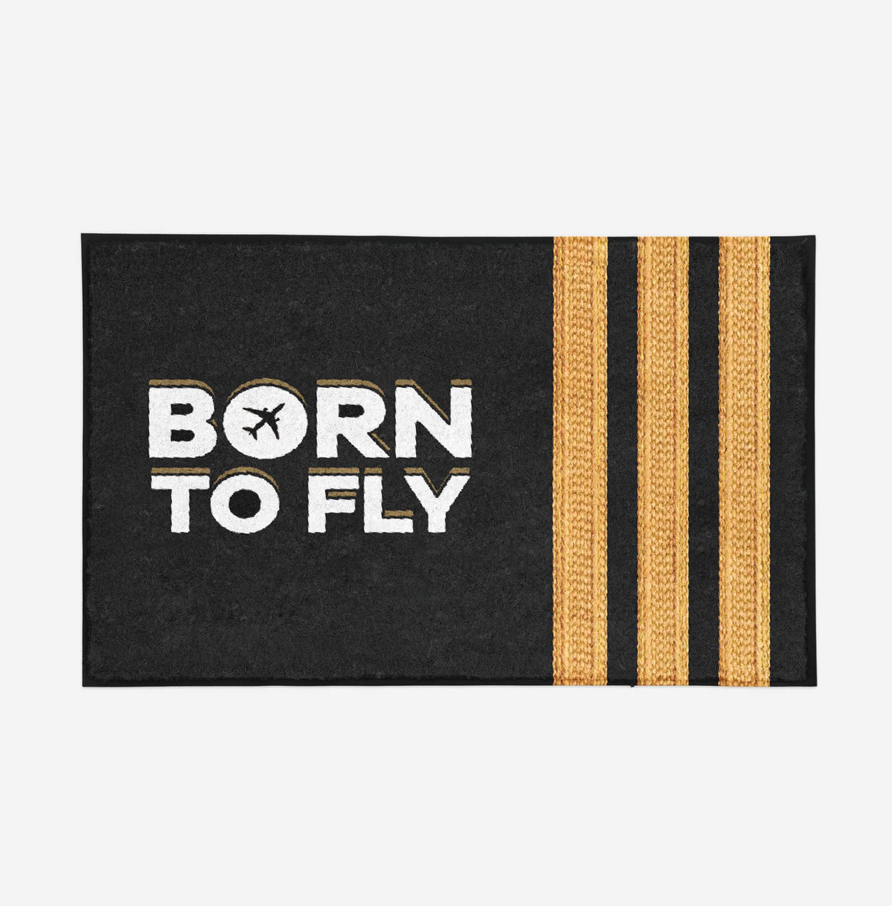 Born to Fly & Pilot Epaulettes (3 Lines) Designed Door Mats