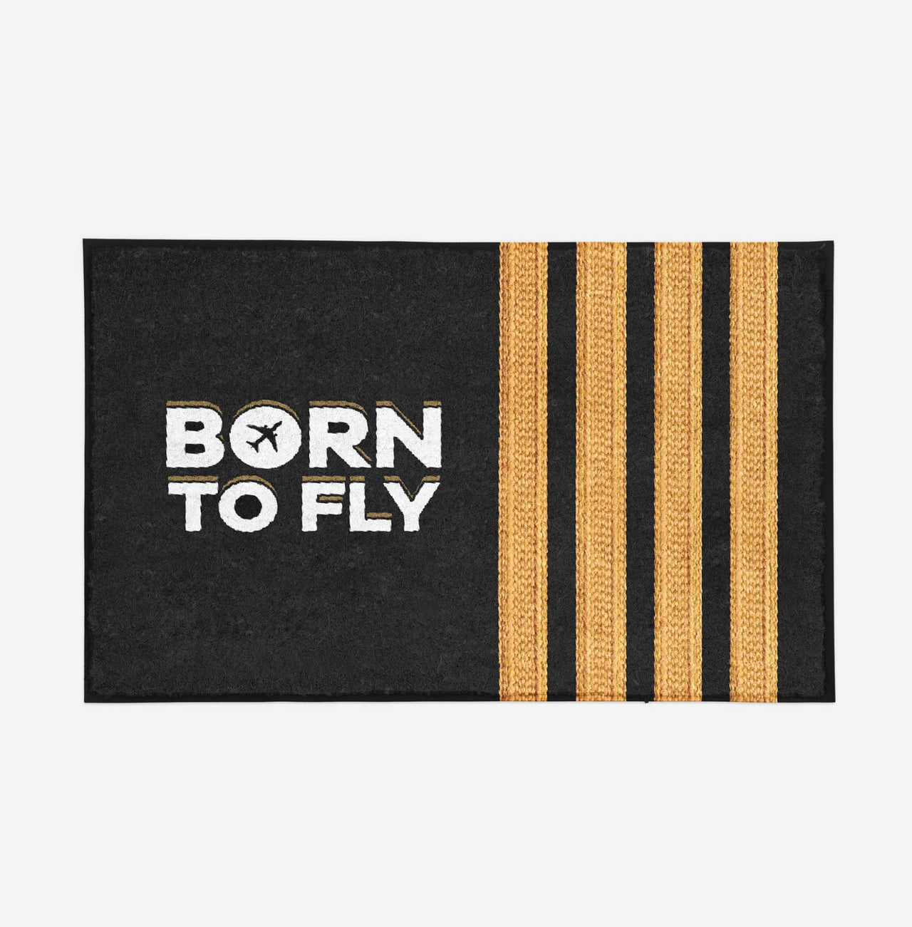 Born to Fly & Pilot Epaulettes (4 Lines) Designed Door Mats