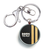 Thumbnail for Born to Fly & Pilot Epaulettes Designed Circle Key Chains
