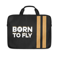 Thumbnail for Born to Fly & Pilot Epaulettes (4,3,2 Lines) Designed Laptop & Tablet Bags