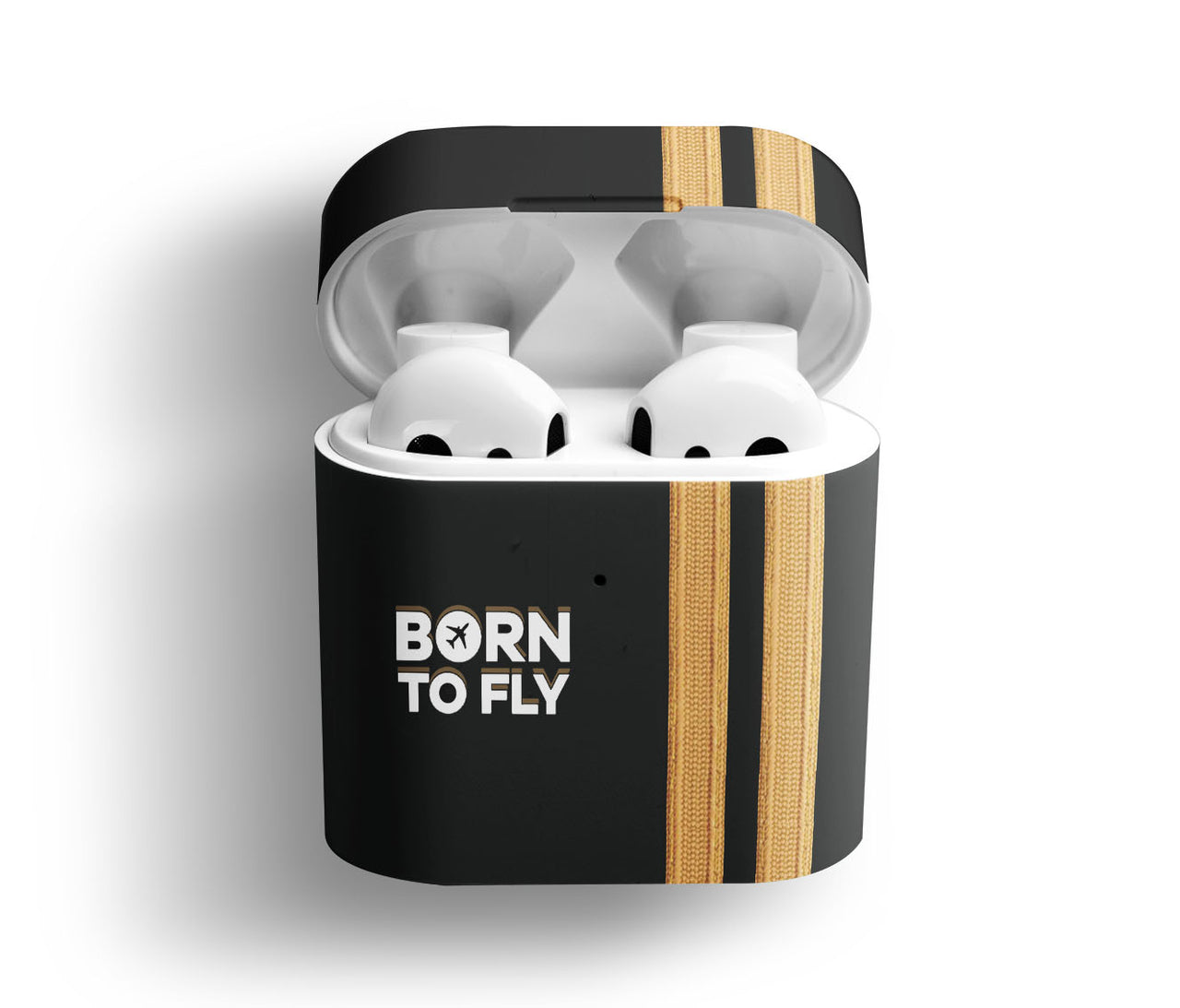 Born to Fly & Pilot Epaulettes (4,3,2 Lines) Designed AirPods Cases