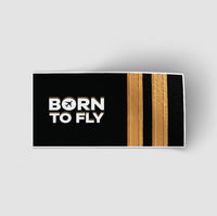 Thumbnail for Born to Fly & Pilot Epaulettes (2 Lines) Designed Stickers