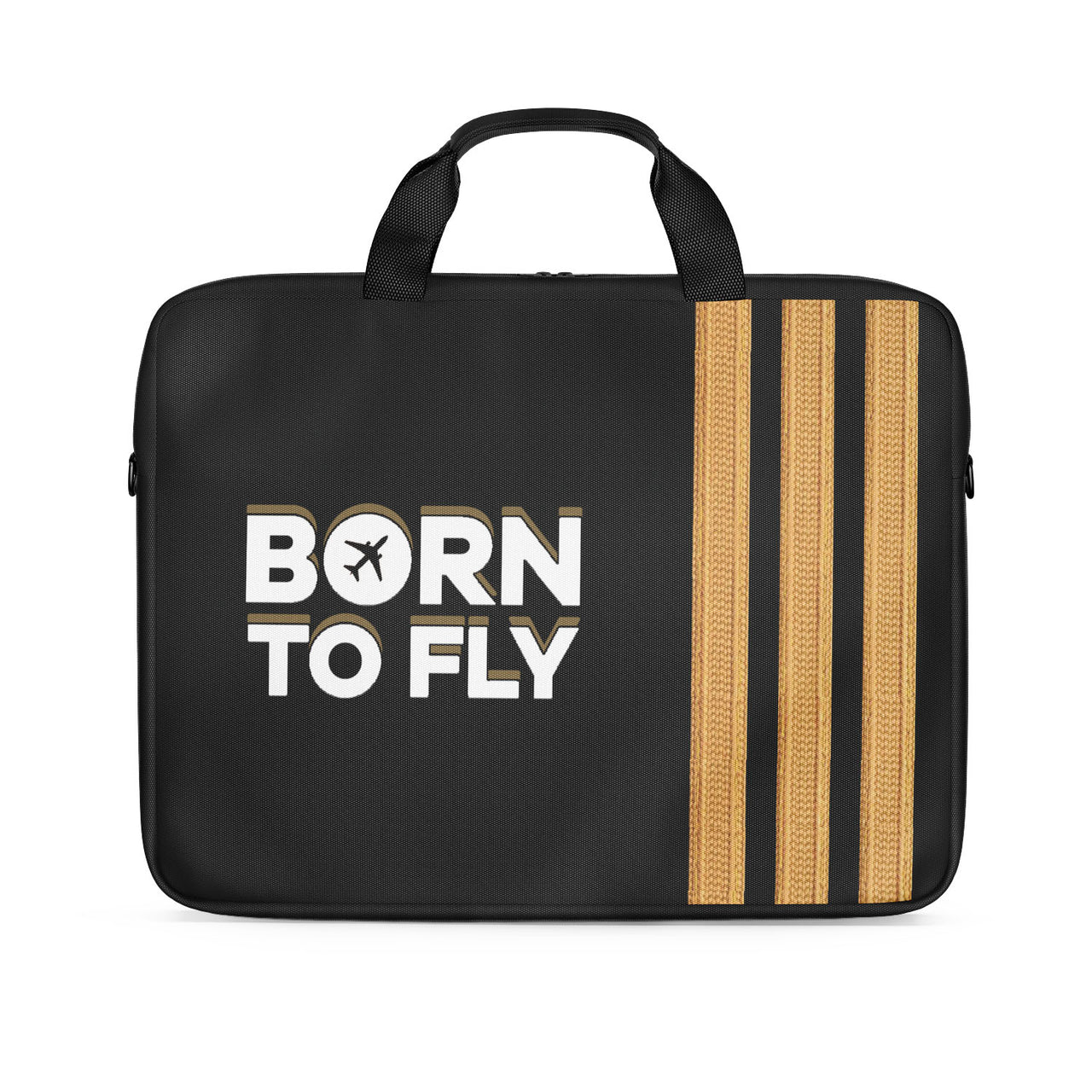 Born to Fly & Pilot Epaulettes (4,3,2 Lines) Designed Laptop & Tablet Bags