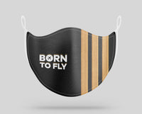 Thumbnail for Born to Fly & Pilot Epaulettes (4,3,2 Lines) Designed Face Masks