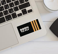 Thumbnail for Born to Fly & Pilot Epaulettes (3 Lines) Designed Stickers