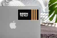 Thumbnail for Born to Fly & Pilot Epaulettes (3 Lines) Designed Stickers