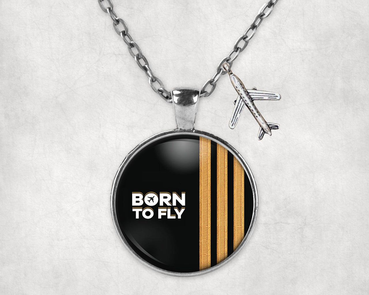 Born to Fly & Pilot Epaulettes (4,3,2 Lines) Designed Necklaces