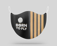 Thumbnail for Born to Fly & Pilot Epaulettes (4,3,2 Lines) Designed Face Masks