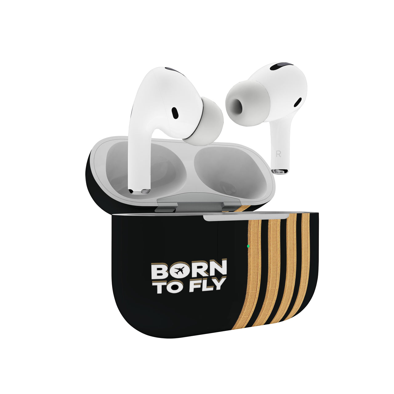 Born to Fly & Pilot Epaulettes (4,3,2 Lines) Designed AirPods  Cases