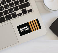 Thumbnail for Born to Fly & Pilot Epaulettes (4 Lines) Designed Stickers