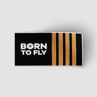 Thumbnail for Born to Fly & Pilot Epaulettes (4 Lines) Designed Stickers