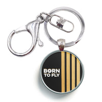 Thumbnail for Born to Fly & Pilot Epaulettes Designed Circle Key Chains