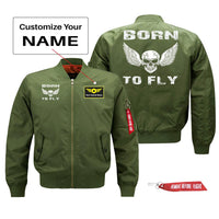 Thumbnail for Born To Fly (Skeleton) Designed Pilot Jackets (Customizable)