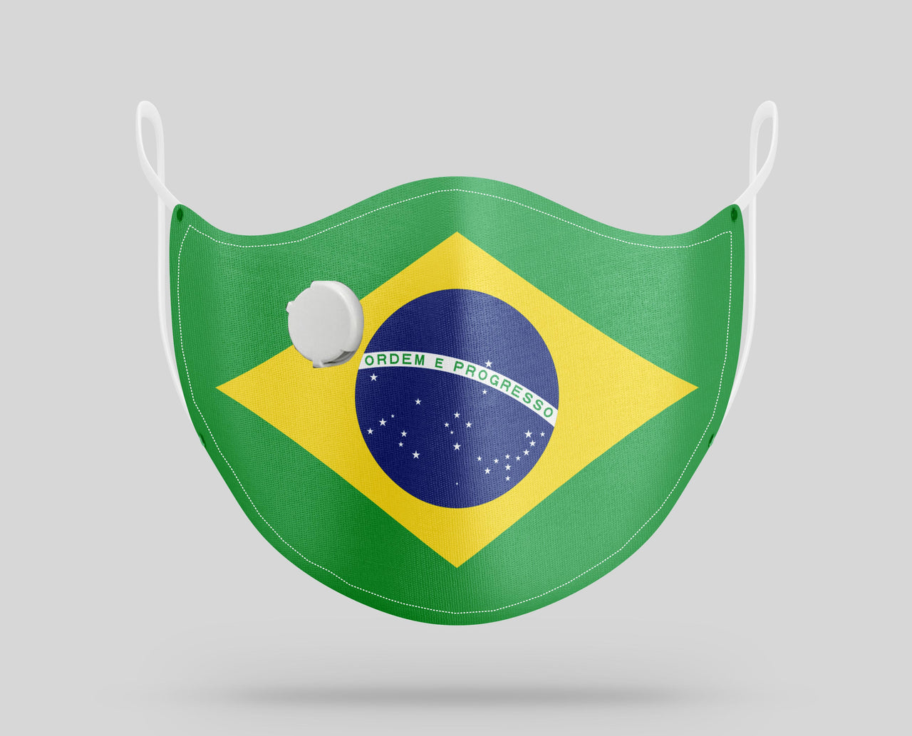 Brazil Flag Designed Face Masks