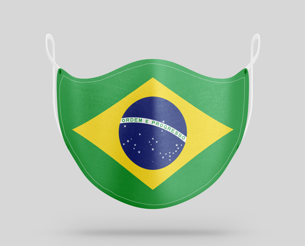 Brazil Flag Designed Face Masks