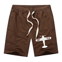 Thumbnail for Eat Sleep Fly & Propeller Designed Cotton Shorts