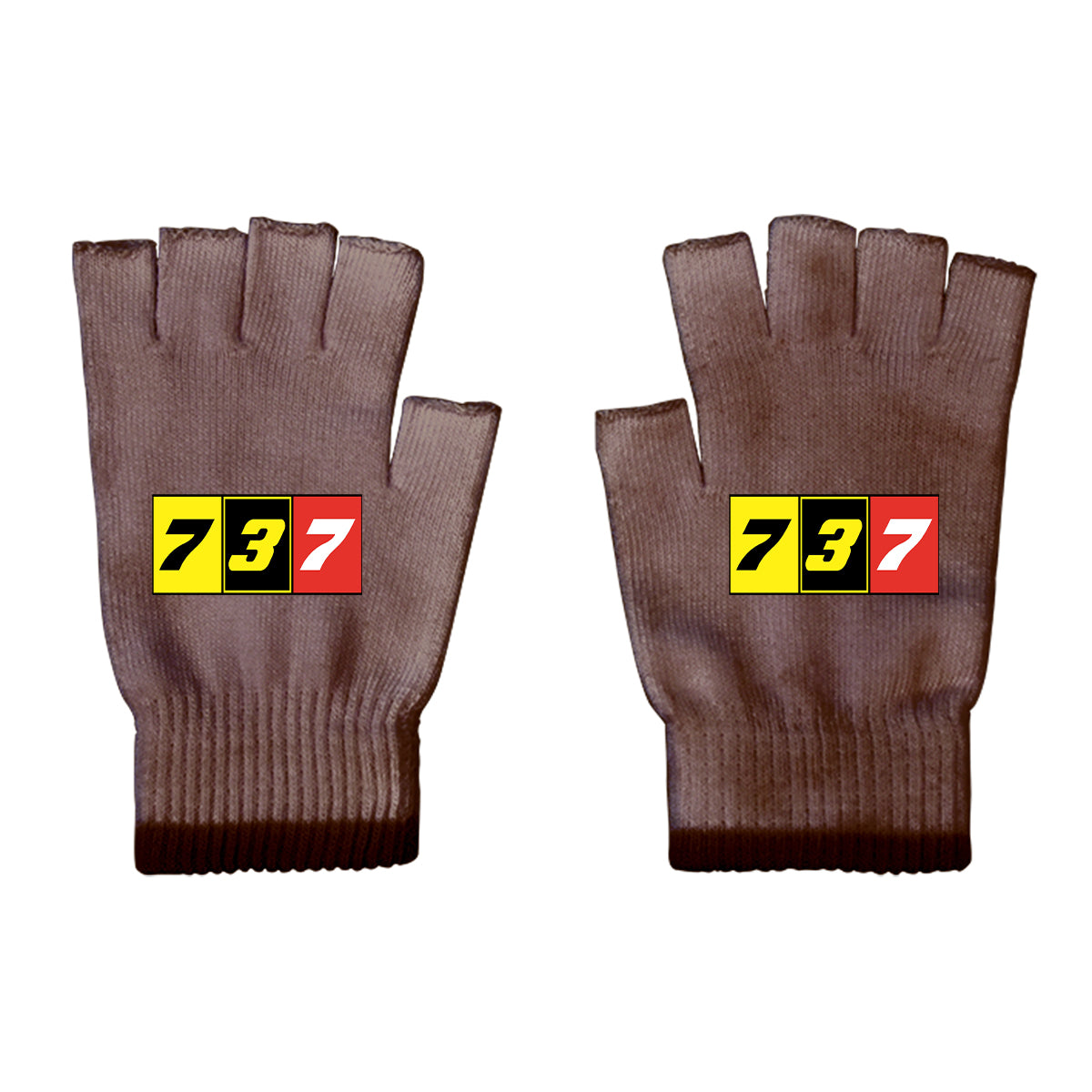 Flat Colourful 737 Designed Cut Gloves