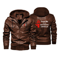 Thumbnail for Trust Me I'm an Air Traffic Controller Designed Hooded Leather Jackets