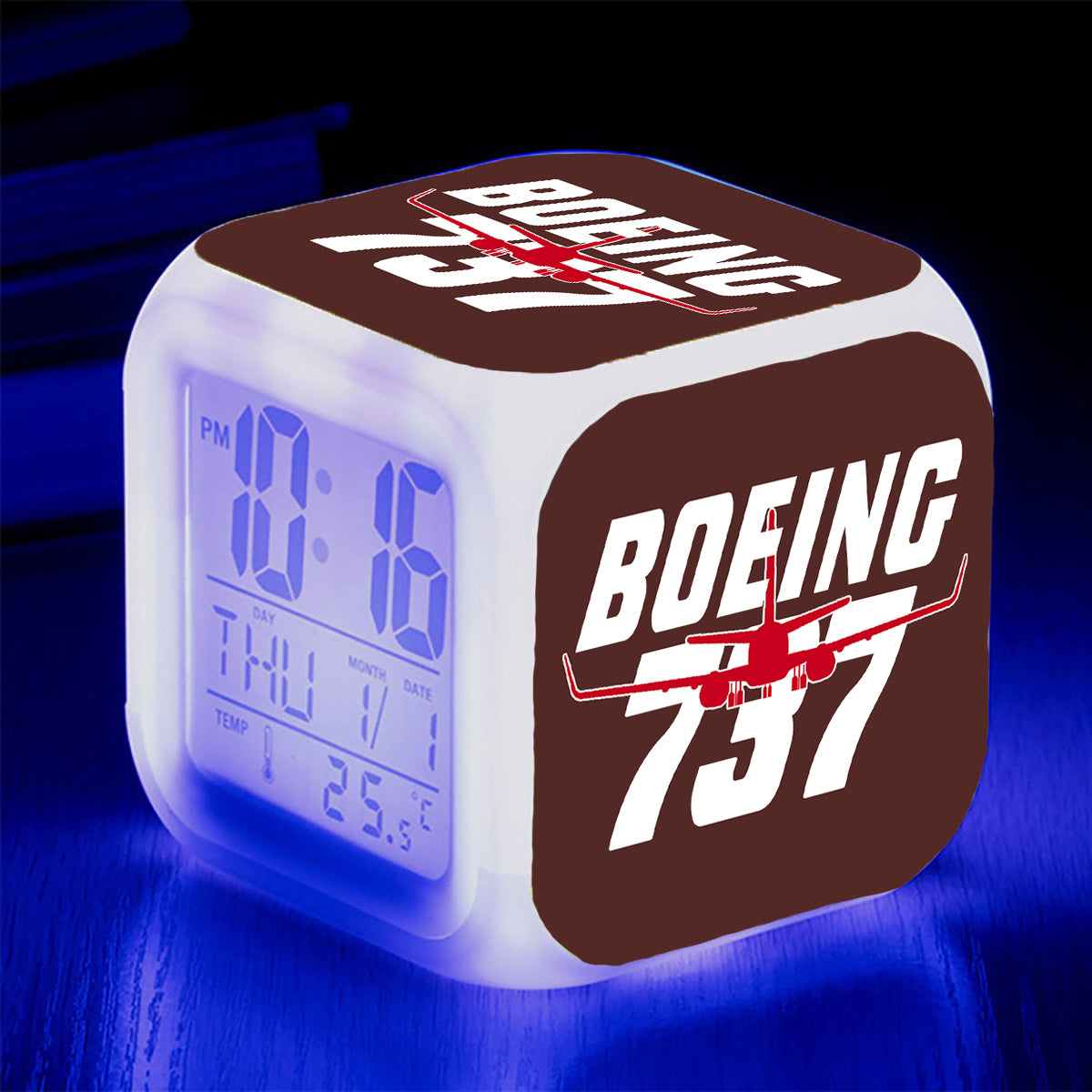 Amazing Boeing 737 Designed "7 Colour" Digital Alarm Clock