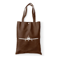 Thumbnail for Piper PA28 Silhouette Plane Designed Tote Bags