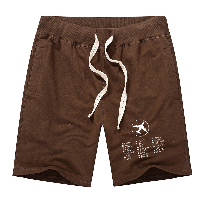 Aviation Alphabet 2 Designed Cotton Shorts