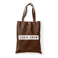 Thumbnail for Cabin Crew Text Designed Tote Bags