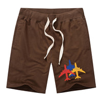 Thumbnail for Colourful 3 Airplanes Designed Cotton Shorts