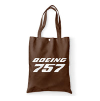 Thumbnail for Boeing 757 & Text Designed Tote Bags