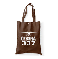 Thumbnail for Cessna 337 & Plane Designed Tote Bags