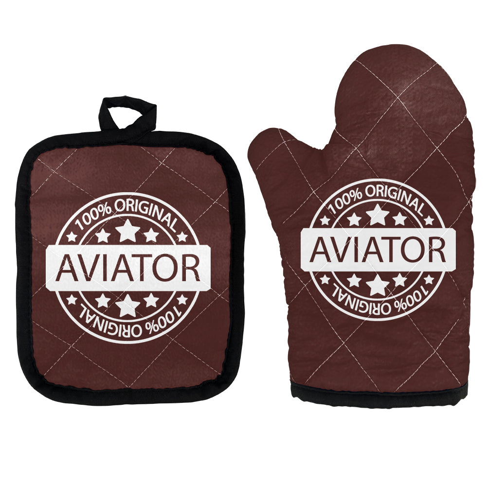 %100 Original Aviator Designed Kitchen Glove & Holder