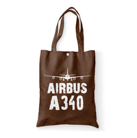 Thumbnail for Airbus A340 & Plane Designed Tote Bags