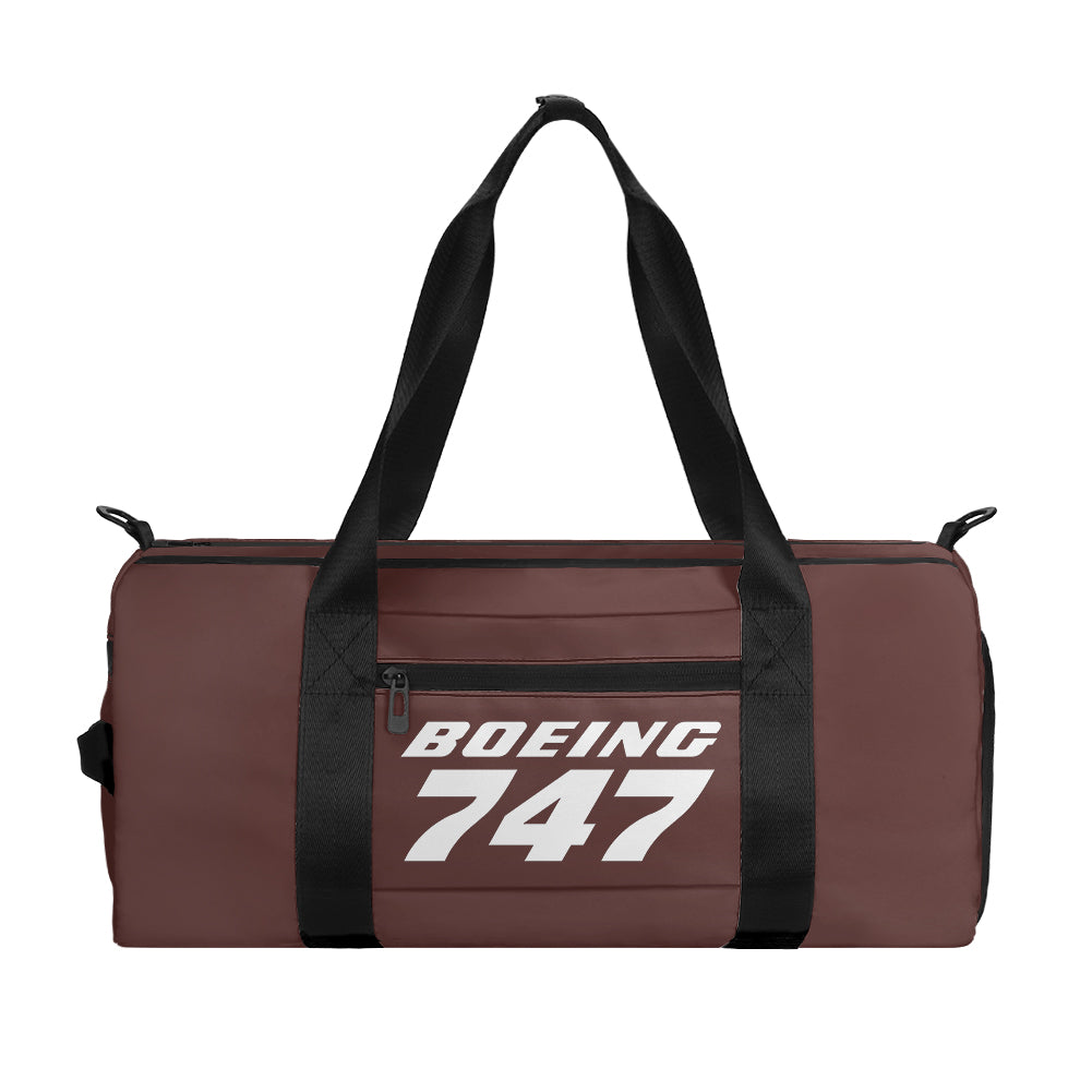 Boeing 747 & Text Designed Sports Bag