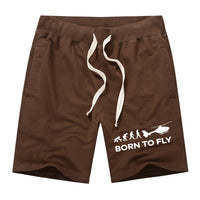 Thumbnail for Born To Fly Helicopter Designed Cotton Shorts