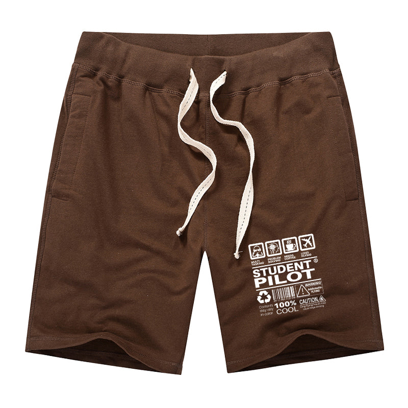 Student Pilot Label Designed Cotton Shorts