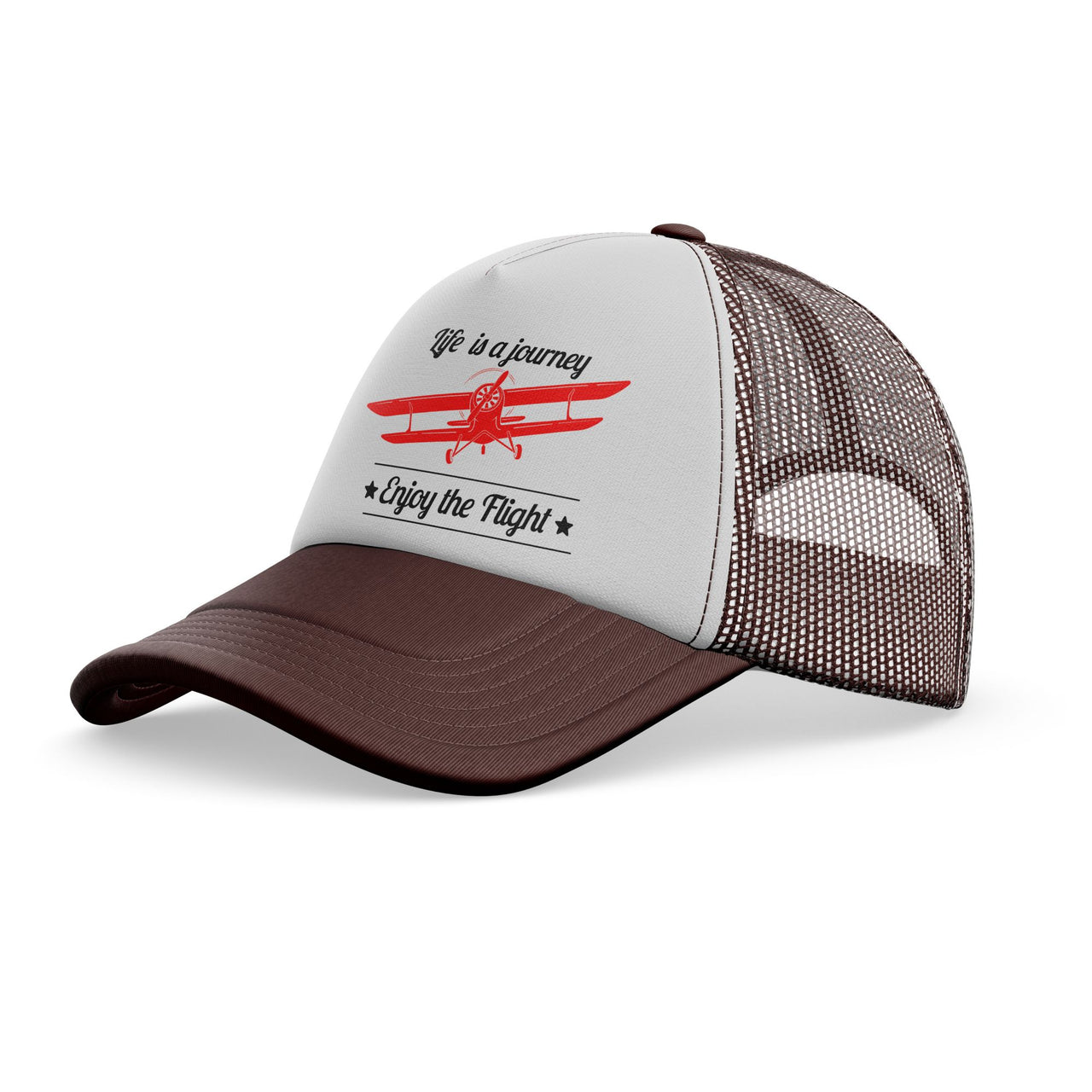 Life is a journey Enjoy the Flight Designed Trucker Caps & Hats