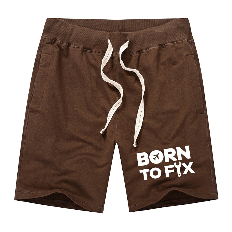 Born To Fix Airplanes Designed Cotton Shorts