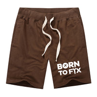 Thumbnail for Born To Fix Airplanes Designed Cotton Shorts