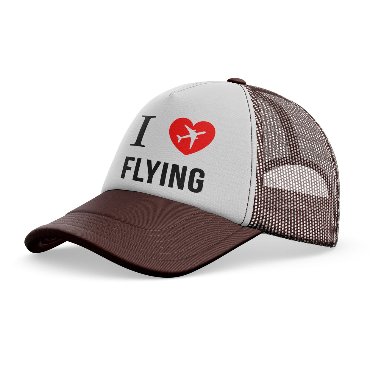I Love Flying Designed Trucker Caps & Hats