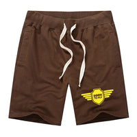 Thumbnail for Born To Fly & Badge Designed Cotton Shorts