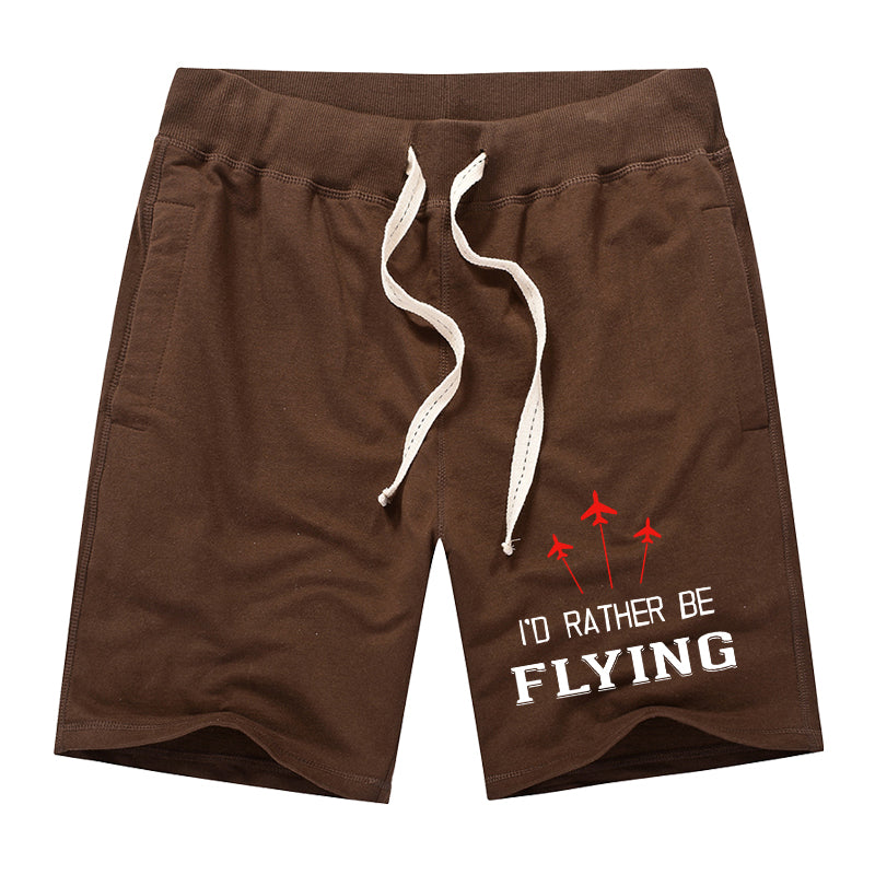 I'D Rather Be Flying Designed Cotton Shorts